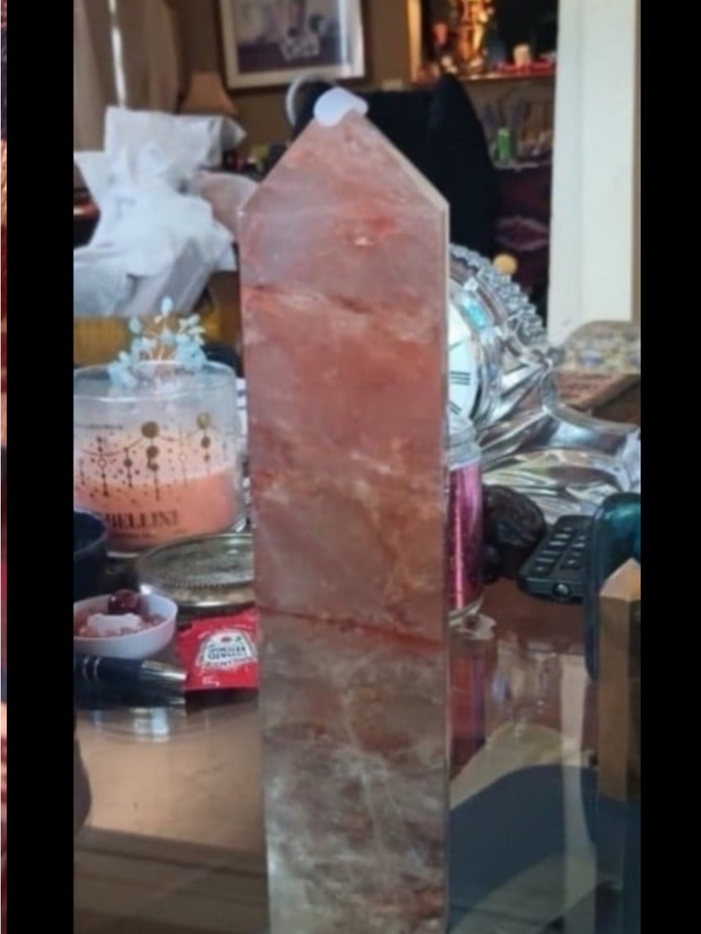 Fire Quartz Tower Crystal Décor